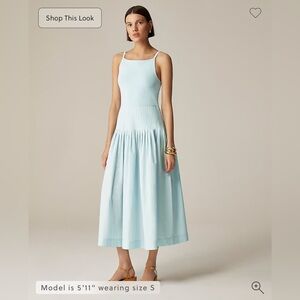 NWOT J.Crew Pintuck Mixy Dress in Edgewater